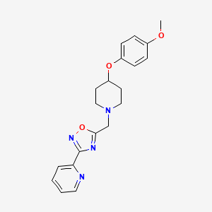 molecular formula C20H22N4O3 B3785817 2-(5-{[4-(4-methoxyphenoxy)-1-piperidinyl]methyl}-1,2,4-oxadiazol-3-yl)pyridine 