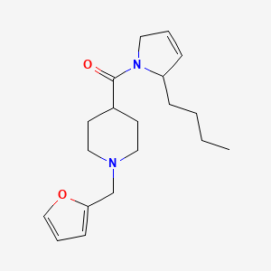 molecular formula C19H28N2O2 B3785847 4-[(2-butyl-2,5-dihydro-1H-pyrrol-1-yl)carbonyl]-1-(2-furylmethyl)piperidine 