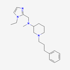 molecular formula C21H32N4 B3785849 N-[(1-ethyl-1H-imidazol-2-yl)methyl]-N-methyl-1-(3-phenylpropyl)-3-piperidinamine 