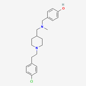 molecular formula C22H29ClN2O B3785860 4-[[[1-[2-(4-Chlorophenyl)ethyl]piperidin-4-yl]methyl-methylamino]methyl]phenol 