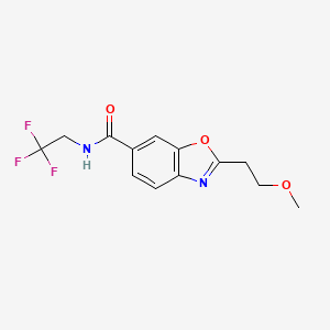 molecular formula C13H13F3N2O3 B3785868 2-(2-methoxyethyl)-N-(2,2,2-trifluoroethyl)-1,3-benzoxazole-6-carboxamide 