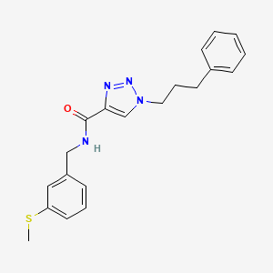 molecular formula C20H22N4OS B3785872 N-[3-(methylthio)benzyl]-1-(3-phenylpropyl)-1H-1,2,3-triazole-4-carboxamide 