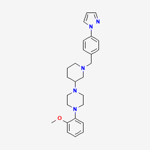 molecular formula C26H33N5O B3785893 1-(2-methoxyphenyl)-4-{1-[4-(1H-pyrazol-1-yl)benzyl]-3-piperidinyl}piperazine 