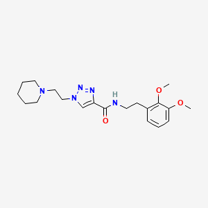 molecular formula C20H29N5O3 B3785902 N-[2-(2,3-dimethoxyphenyl)ethyl]-1-[2-(1-piperidinyl)ethyl]-1H-1,2,3-triazole-4-carboxamide 