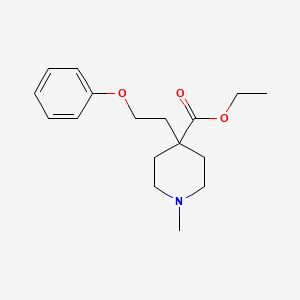 molecular formula C17H25NO3 B3786083 ethyl 1-methyl-4-(2-phenoxyethyl)piperidine-4-carboxylate 
