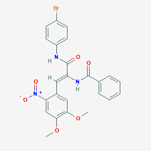 molecular formula C24H20BrN3O6 B378615 N-(1-[(4-bromoanilino)carbonyl]-2-{2-nitro-4,5-dimethoxyphenyl}vinyl)benzamide 