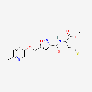 molecular formula C17H21N3O5S B3786324 methyl N-[(5-{[(6-methyl-3-pyridinyl)oxy]methyl}-3-isoxazolyl)carbonyl]methioninate 
