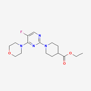 molecular formula C16H23FN4O3 B3786329 ethyl 1-(5-fluoro-4-morpholin-4-ylpyrimidin-2-yl)piperidine-4-carboxylate 