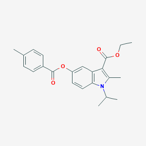 molecular formula C23H25NO4 B378640 Ethyl 2-methyl-5-(4-methylbenzoyl)oxy-1-propan-2-ylindole-3-carboxylate CAS No. 312584-74-0