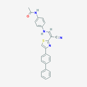 molecular formula C26H20N4OS B378664 N-(4-{[2-(4-[1,1'-biphenyl]-4-yl-1,3-thiazol-2-yl)-2-cyanovinyl]amino}phenyl)acetamide 
