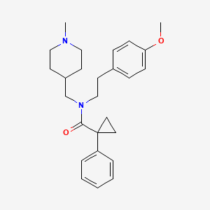 molecular formula C26H34N2O2 B3786709 N-[2-(4-methoxyphenyl)ethyl]-N-[(1-methyl-4-piperidinyl)methyl]-1-phenylcyclopropanecarboxamide 