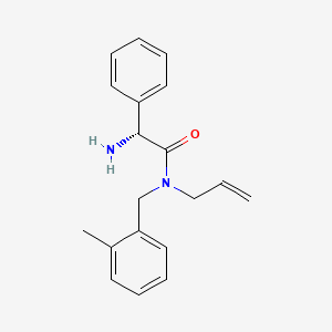 molecular formula C19H22N2O B3786742 (2R)-N-allyl-2-amino-N-(2-methylbenzyl)-2-phenylacetamide hydrochloride 
