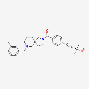 molecular formula C28H34N2O2 B3786884 2-methyl-4-(4-{[7-(3-methylbenzyl)-2,7-diazaspiro[4.5]dec-2-yl]carbonyl}phenyl)-3-butyn-2-ol 
