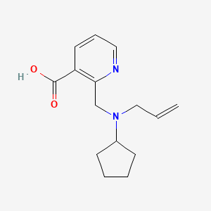 molecular formula C15H20N2O2 B3787089 2-{[allyl(cyclopentyl)amino]methyl}nicotinic acid 