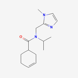 molecular formula C15H23N3O B3787184 N-isopropyl-N-[(1-methyl-1H-imidazol-2-yl)methyl]-3-cyclohexene-1-carboxamide trifluoroacetate 