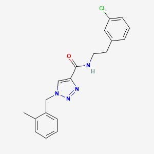 molecular formula C19H19ClN4O B3787259 N-[2-(3-chlorophenyl)ethyl]-1-[(2-methylphenyl)methyl]triazole-4-carboxamide 