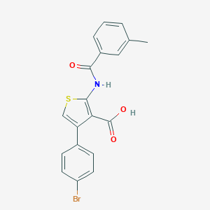 4-(4-Bromophenyl)-2-[(3-methylbenzoyl)amino]-3-thiophenecarboxylic acid