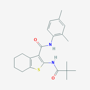 N-(2,4-dimethylphenyl)-2-(2,2-dimethylpropanoylamino)-4,5,6,7-tetrahydro-1-benzothiophene-3-carboxamide