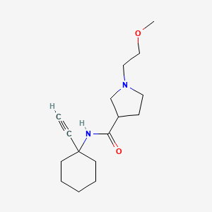 molecular formula C16H26N2O2 B3787340 N-(1-ethynylcyclohexyl)-1-(2-methoxyethyl)pyrrolidine-3-carboxamide 