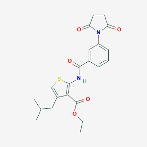 Ethyl 2-{[3-(2,5-dioxo-1-pyrrolidinyl)benzoyl]amino}-4-isobutyl-3-thiophenecarboxylate