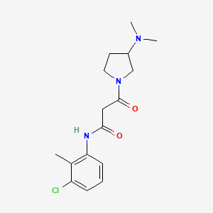 molecular formula C16H22ClN3O2 B3787471 N-(3-chloro-2-methylphenyl)-3-[3-(dimethylamino)pyrrolidin-1-yl]-3-oxopropanamide 