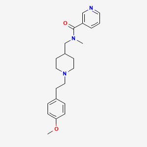 molecular formula C22H29N3O2 B3787475 N-({1-[2-(4-methoxyphenyl)ethyl]-4-piperidinyl}methyl)-N-methylnicotinamide 