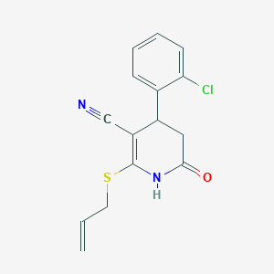 2-(Allylsulfanyl)-4-(2-chlorophenyl)-6-oxo-1,4,5,6-tetrahydro-3-pyridinecarbonitrile