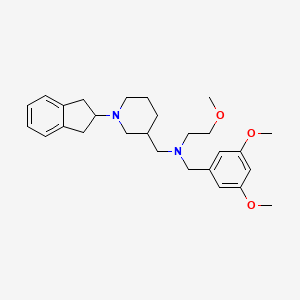 molecular formula C27H38N2O3 B3787544 N-{[1-(2,3-dihydro-1H-inden-2-yl)-3-piperidinyl]methyl}-N-(3,5-dimethoxybenzyl)-2-methoxyethanamine 