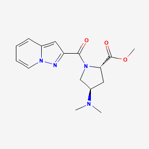 molecular formula C16H20N4O3 B3787593 methyl (2S,4R)-4-(dimethylamino)-1-(pyrazolo[1,5-a]pyridin-2-ylcarbonyl)pyrrolidine-2-carboxylate 