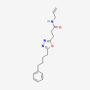 molecular formula C18H23N3O2 B3787784 N-allyl-3-[5-(4-phenylbutyl)-1,3,4-oxadiazol-2-yl]propanamide 