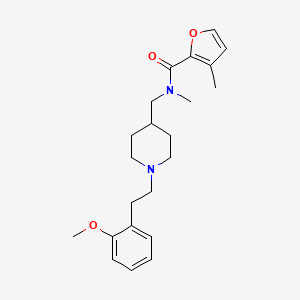 molecular formula C22H30N2O3 B3788029 N-({1-[2-(2-methoxyphenyl)ethyl]-4-piperidinyl}methyl)-N,3-dimethyl-2-furamide 