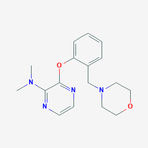 molecular formula C17H22N4O2 B3788083 N,N-dimethyl-3-[2-(morpholin-4-ylmethyl)phenoxy]pyrazin-2-amine 