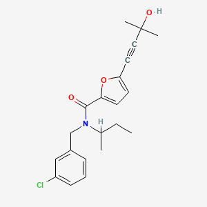 molecular formula C21H24ClNO3 B3788147 N-(sec-butyl)-N-(3-chlorobenzyl)-5-(3-hydroxy-3-methylbut-1-yn-1-yl)-2-furamide 