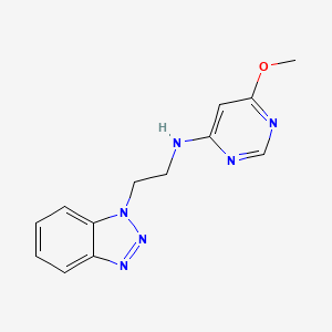 molecular formula C13H14N6O B3788166 N-[2-(1H-1,2,3-benzotriazol-1-yl)ethyl]-6-methoxypyrimidin-4-amine 