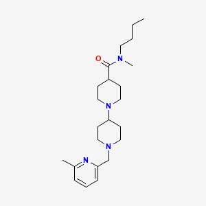 molecular formula C23H38N4O B3788467 N-butyl-N-methyl-1'-[(6-methyl-2-pyridinyl)methyl]-1,4'-bipiperidine-4-carboxamide 
