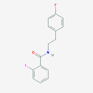 molecular formula C15H13FINO B378925 N-[2-(4-fluorophenyl)ethyl]-2-iodobenzamide 