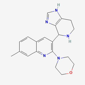 molecular formula C20H23N5O B3789370 4-[7-methyl-3-(4,5,6,7-tetrahydro-1H-imidazo[4,5-c]pyridin-4-yl)quinolin-2-yl]morpholine 
