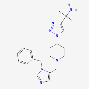 molecular formula C21H29N7 B3789812 2-[1-[1-[(3-Benzylimidazol-4-yl)methyl]piperidin-4-yl]triazol-4-yl]propan-2-amine 