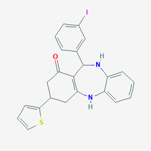 11-(3-iodophenyl)-3-(2-thienyl)-2,3,4,5,10,11-hexahydro-1H-dibenzo[b,e][1,4]diazepin-1-one
