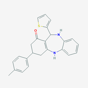 3-(4-methylphenyl)-11-(2-thienyl)-2,3,4,5,10,11-hexahydro-1H-dibenzo[b,e][1,4]diazepin-1-one