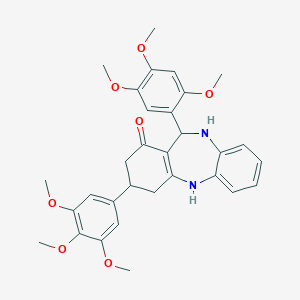 11-(2,4,5-trimethoxyphenyl)-3-(3,4,5-trimethoxyphenyl)-2,3,4,5,10,11-hexahydro-1H-dibenzo[b,e][1,4]diazepin-1-one