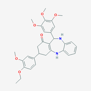 3-(4-ethoxy-3-methoxyphenyl)-11-(3,4,5-trimethoxyphenyl)-2,3,4,5,10,11-hexahydro-1H-dibenzo[b,e][1,4]diazepin-1-one