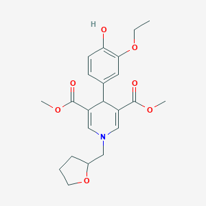 Dimethyl 4-(3-ethoxy-4-hydroxyphenyl)-1-(tetrahydro-2-furanylmethyl)-1,4-dihydro-3,5-pyridinedicarboxylate
