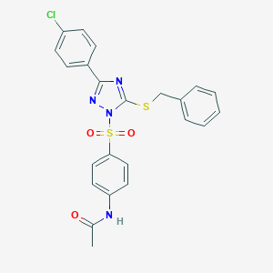 N-(4-{[5-(benzylthio)-3-(4-chlorophenyl)-1H-1,2,4-triazol-1-yl]sulfonyl}phenyl)acetamide
