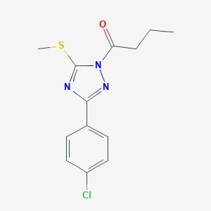 1-[3-(4-Chlorophenyl)-5-(methylthio)-1,2,4-triazol-1-yl]-1-butanone