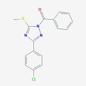 1-benzoyl-3-(4-chlorophenyl)-5-(methylthio)-1H-1,2,4-triazole