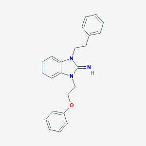 1-(2-phenoxyethyl)-3-(2-phenylethyl)-1,3-dihydro-2H-benzimidazol-2-imine