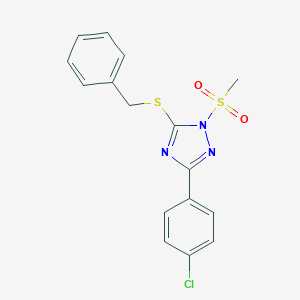 5-(benzylthio)-3-(4-chlorophenyl)-1-(methylsulfonyl)-1H-1,2,4-triazole