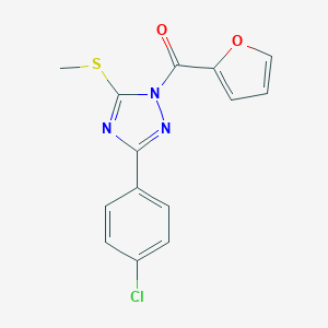 [3-(4-Chlorophenyl)-5-(methylthio)-1,2,4-triazol-1-yl]-(2-furanyl)methanone