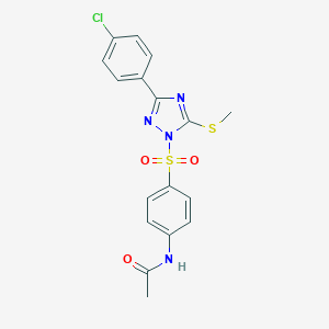 N-(4-{[3-(4-chlorophenyl)-5-(methylthio)-1H-1,2,4-triazol-1-yl]sulfonyl}phenyl)acetamide